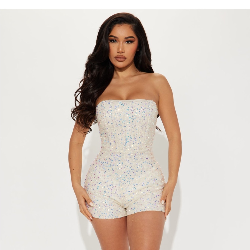 Fashion Nova Glitter Romper